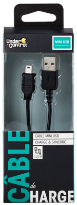 Nabíjací Mini USB kábel čierny