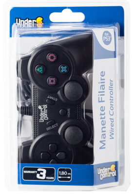 Ovládač káblový PS3 / PC čierny