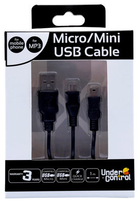 USB Micro / mini kábel čierny