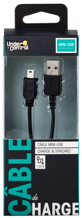 Nabíjací Mini USB kábel čierny