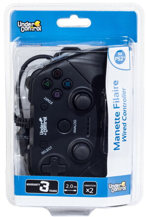 Ovládač PS2 Shock Controller čierny V2