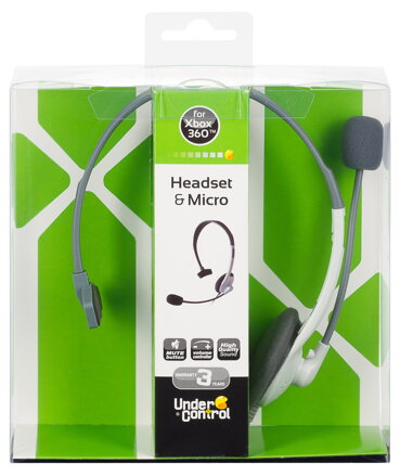 XBOX 360 Headset sluchadlá biele