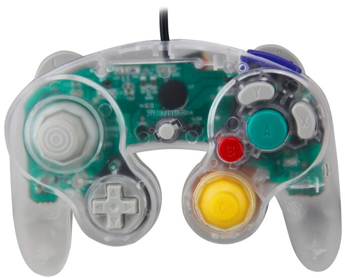 Gamecube ovladač čirý transparentní