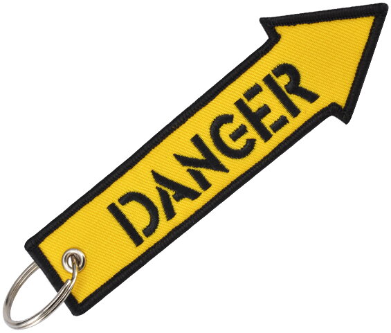 Klíčenka látková Danger Klíčenka látková Danger