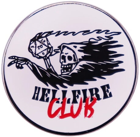 Odznak Hellfire Club skull Odznak Hellfire Club skull