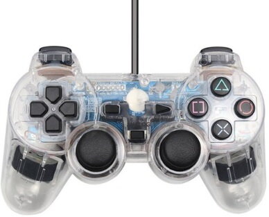 Ovladač PS2 kabelový čirý crystal Ovladač PS2 kabelový čirý crystal