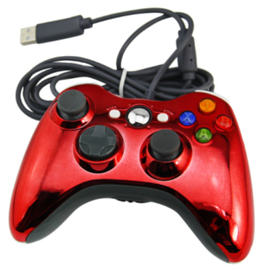 Xbox 360 kabelový ovladač chromovaný červený limited Xbox 360 kabelový ovladač chromovaný červený limited