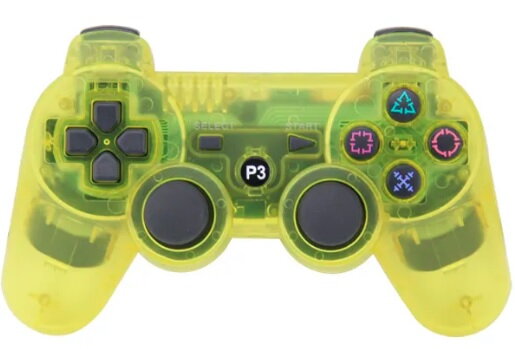 Ovladač PS3 Bluetooth žlutý transparent Ovladač PS3 Bluetooth žlutý transparent