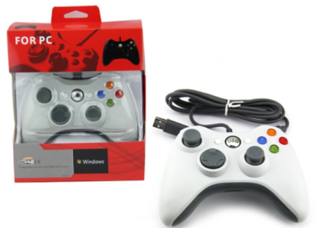 USB kabelový ovladač pro PC - bílý USB kabelový ovladač pro PC - bílý