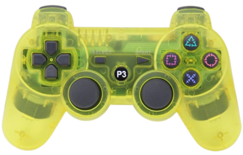 Ovládač PS3 Bluetooth žltý kristal 