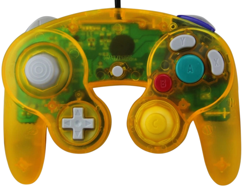 Gamecube ovladač oranžový transparentní