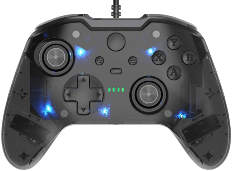 Káblový ovládač kristal čierný pre xbox Series X/S