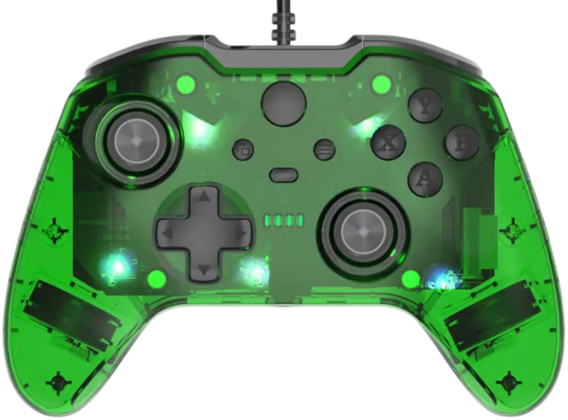 Káblový ovládač kristal zelený pre xbox Series X/S