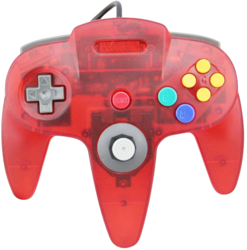 N64 červený transparentní