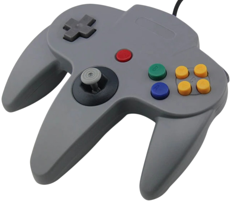 N64 šedý ovladač