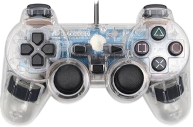 Ovládač PS2 káblový kristal 