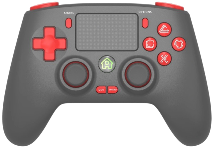 PS4 bezdrôtový ovládač čierno-červený