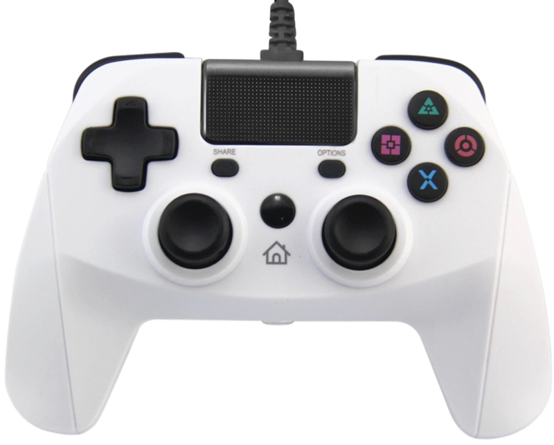 PS4 káblový ovládač biely