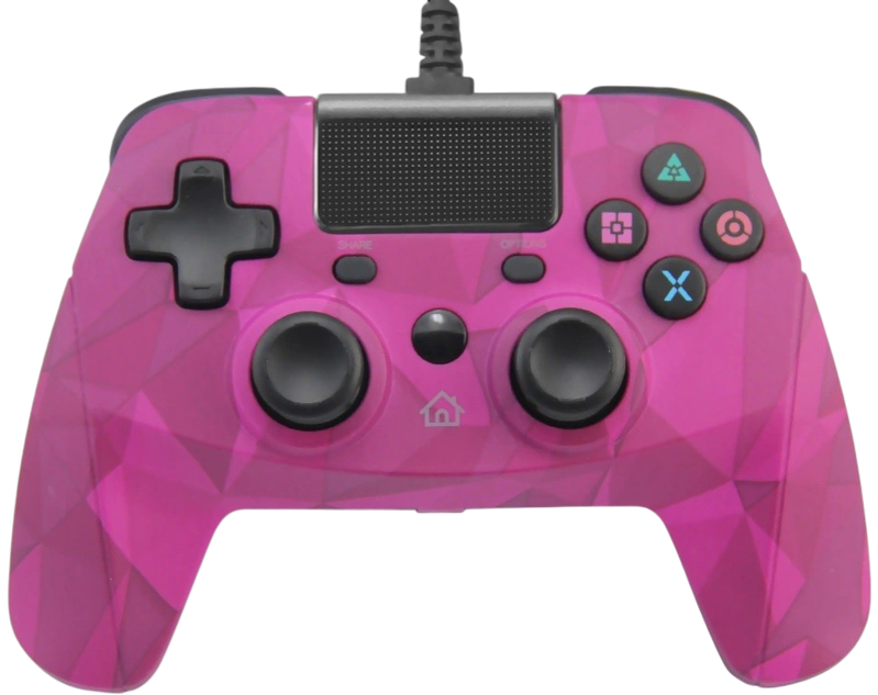 PS4 káblový ovládač ružový