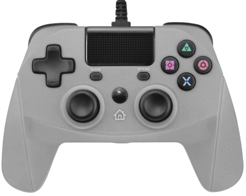 PS4 káblový ovládač šedý