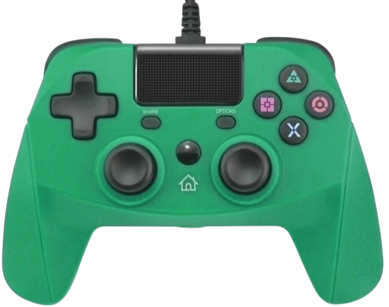 PS4 káblový ovládač zelený