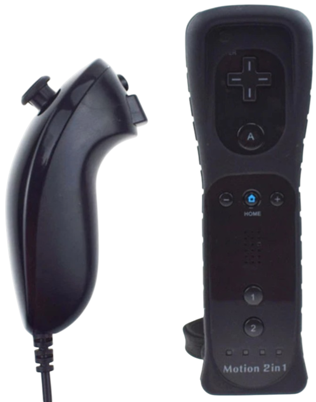 Wii Remote ovládač + Nunchuck čierny