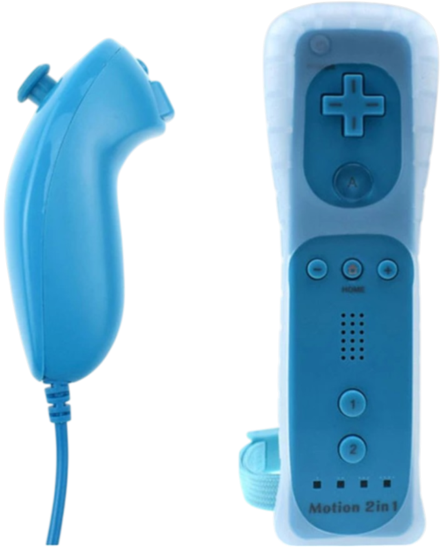 Wii Remote ovládač + Nunchuck svetlo modrý
