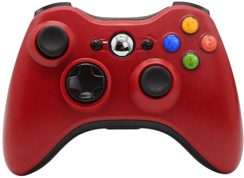 Xbox 360 bezdrôtový ovládač červeno-čierný 