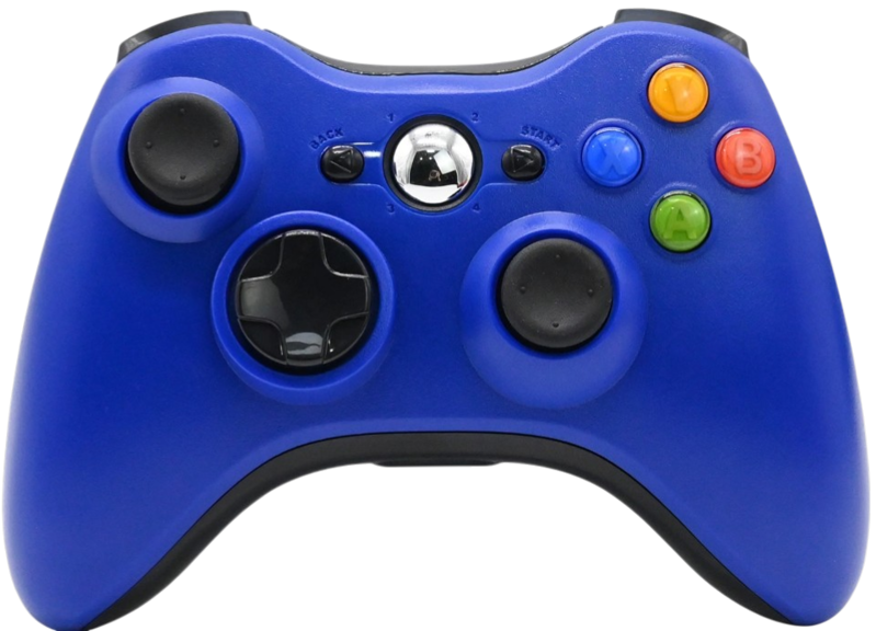 Xbox 360 bezdrôtový ovládač modro-čierný