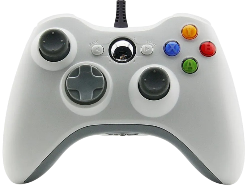 Xbox 360 káblový ovládač biely