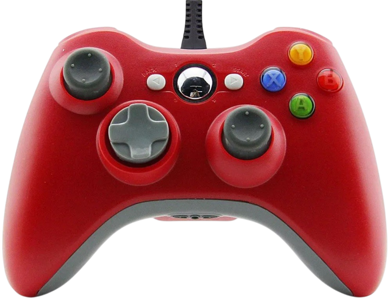Xbox 360 káblový ovládač červený
