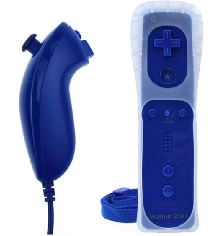 Wii Remote Controller + Nunchuck tmavě modrý Wii Remote Controller + Nunchuck tmavě modrý