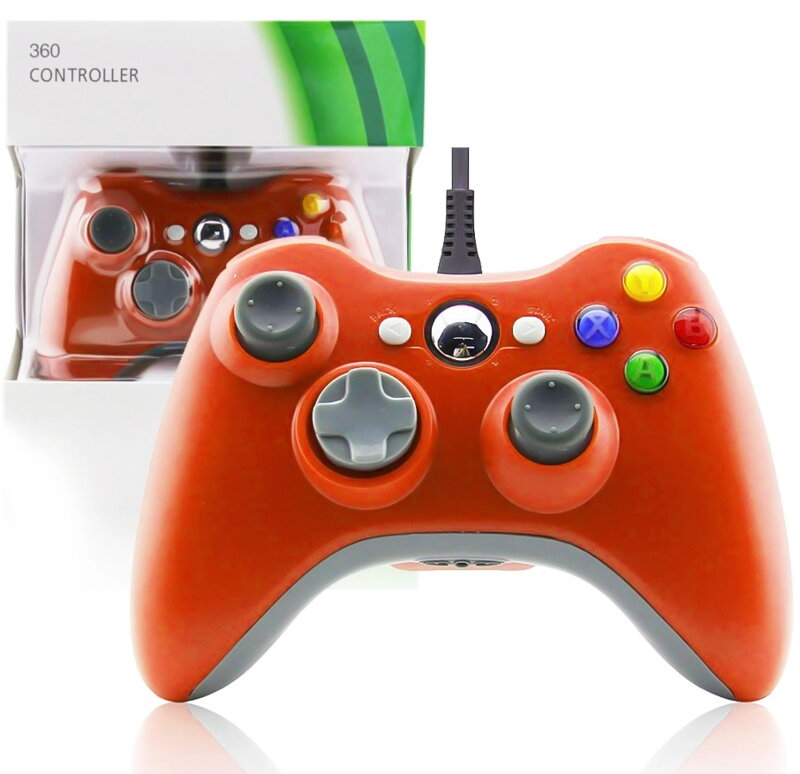 Xbox 360 kabelový ovladač oranžovo-bílý Xbox 360 kabelový ovladač oranžovo-bílý