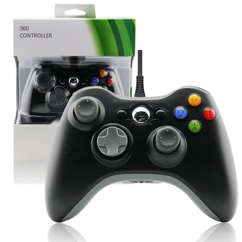 Xbox 360 kabelový ovladač černý Xbox 360 kabelový ovladač černý