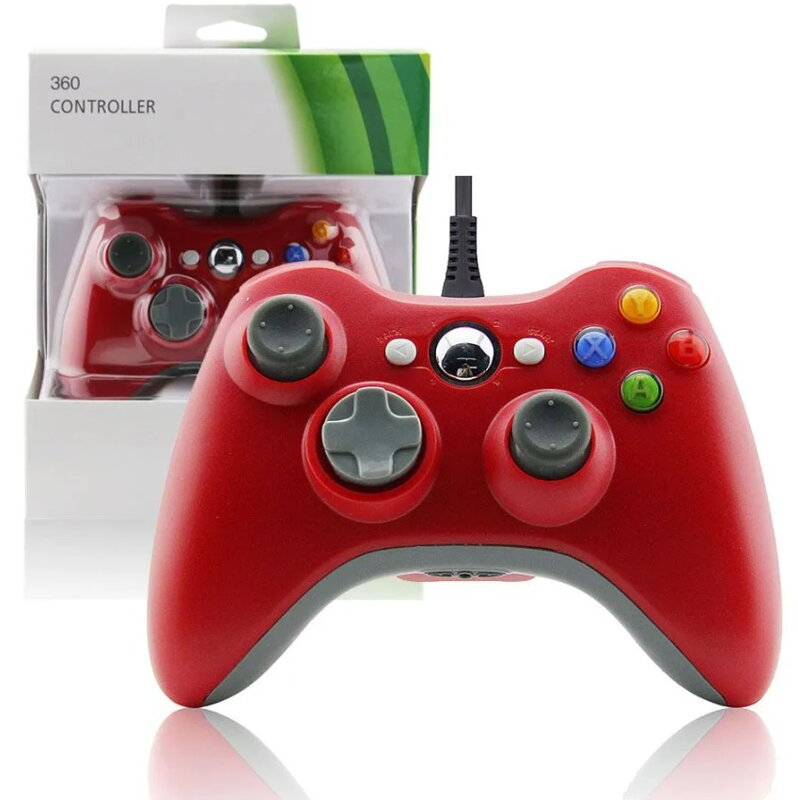 Xbox 360 kabelový ovladač červený Xbox 360 kabelový ovladač červený