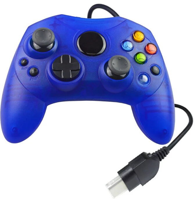 XBOX Original ovladač modrý transparent XBOX Original ovladač modrý transparent