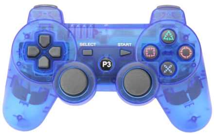 Ovládač PS3 Bluetooth modrý kristal