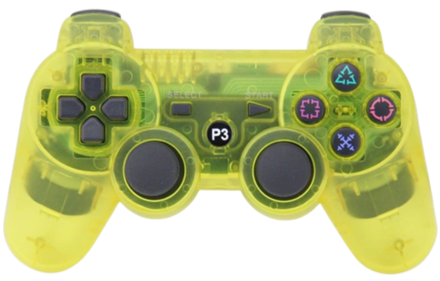 Ovládač PS3 Bluetooth žltý kristal 