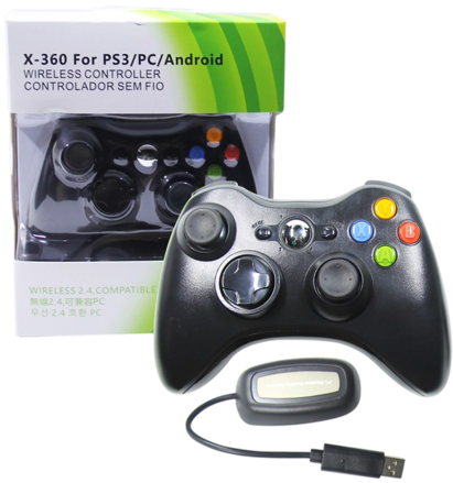 Xbox 360/PC 2,4 GHz bezdrôtový ovládač čierny