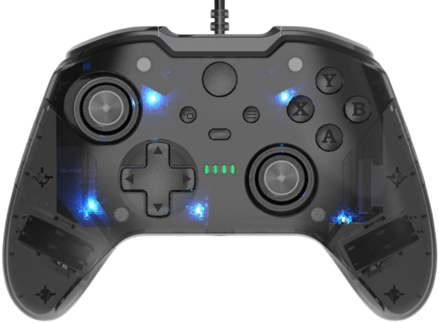 Káblový ovládač kristal čierný pre xbox Series X/S