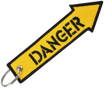 Klíčenka látková Danger