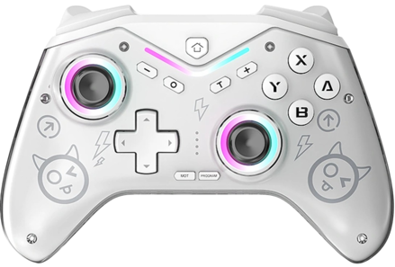Nintendo Switch bezdrôtový ovládač CAT biely RGB
