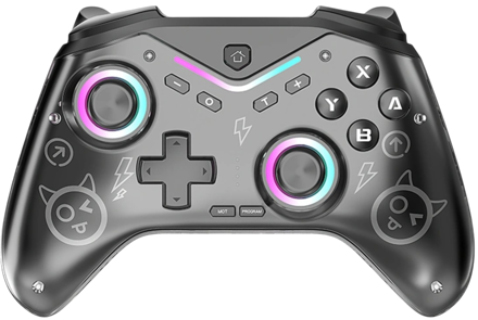 Nintendo Switch bezdrôtový ovládač CAT čierny RGB