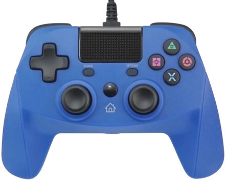 PS4 káblový ovládač modrý