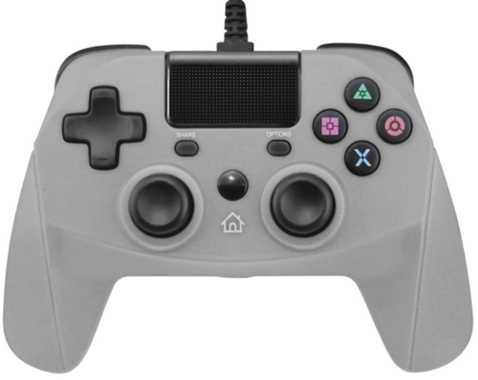 PS4 káblový ovládač šedý