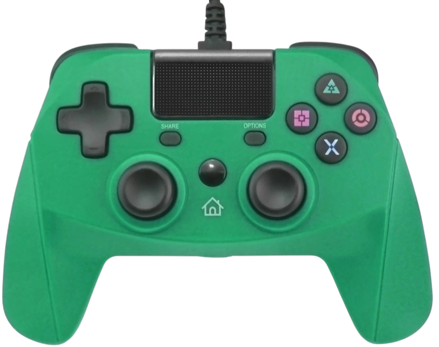 PS4 káblový ovládač zelený