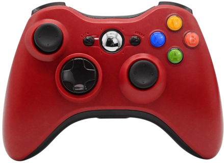 Xbox 360 bezdrôtový ovládač červeno-čierný 