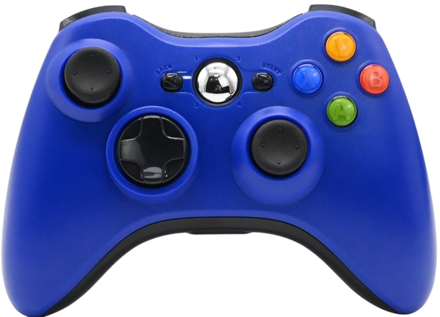 Xbox 360 bezdrôtový ovládač modro-čierný