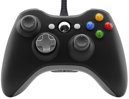 Xbox 360 káblový ovládač čierný