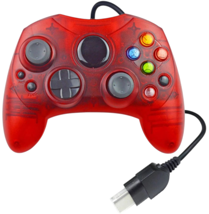 XBOX Original ovládač červený kristal